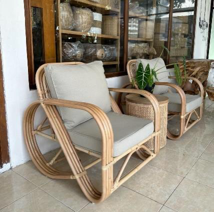 Deluxe Rattan Chair with Cushion