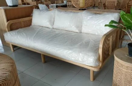 Arch Rattan Sofa with cushion (3 seater)