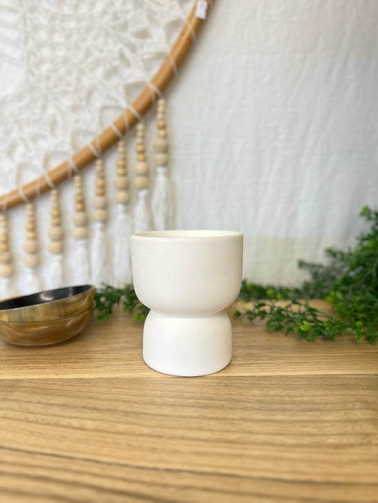 White candle holder