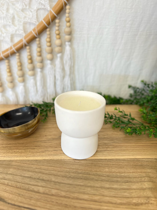 White candle holder