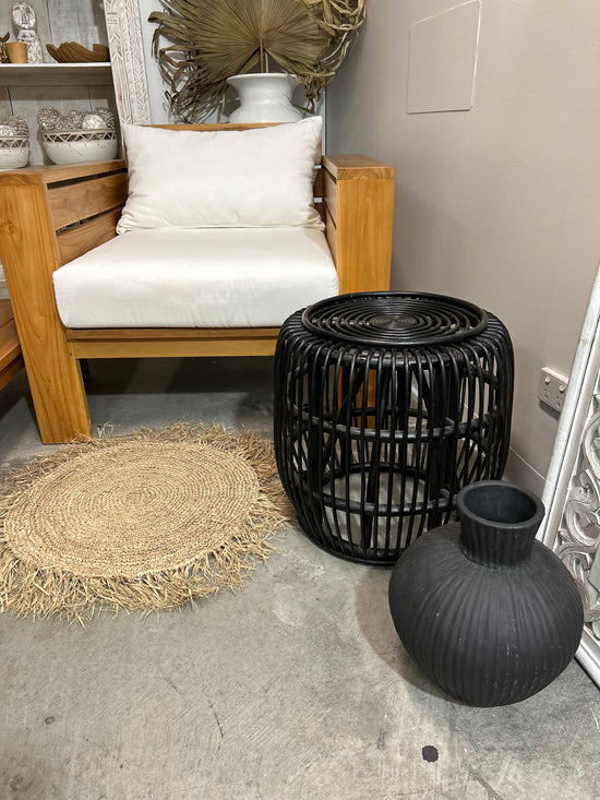 Black Rattan Coffee Table (Ex Display)