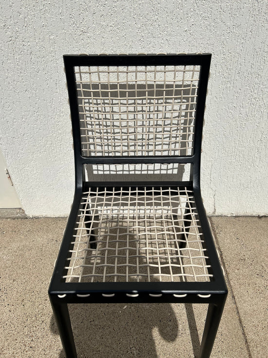 Black Chair with natural weave