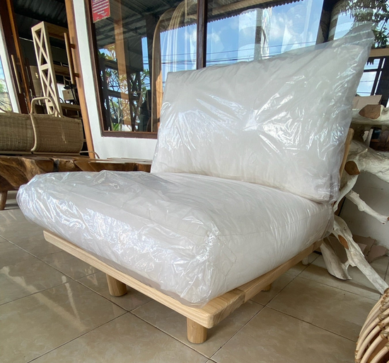 Sungkai Single Sofa with cushion