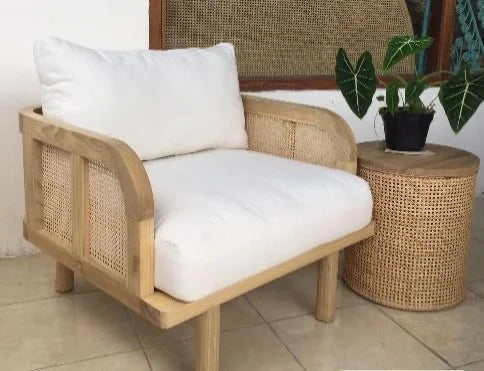 Arch Rattan Single Chair with cushion