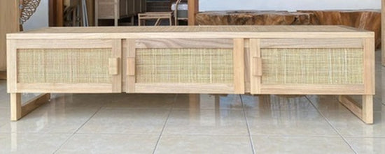 Rattan TV Cupboard (3 door)